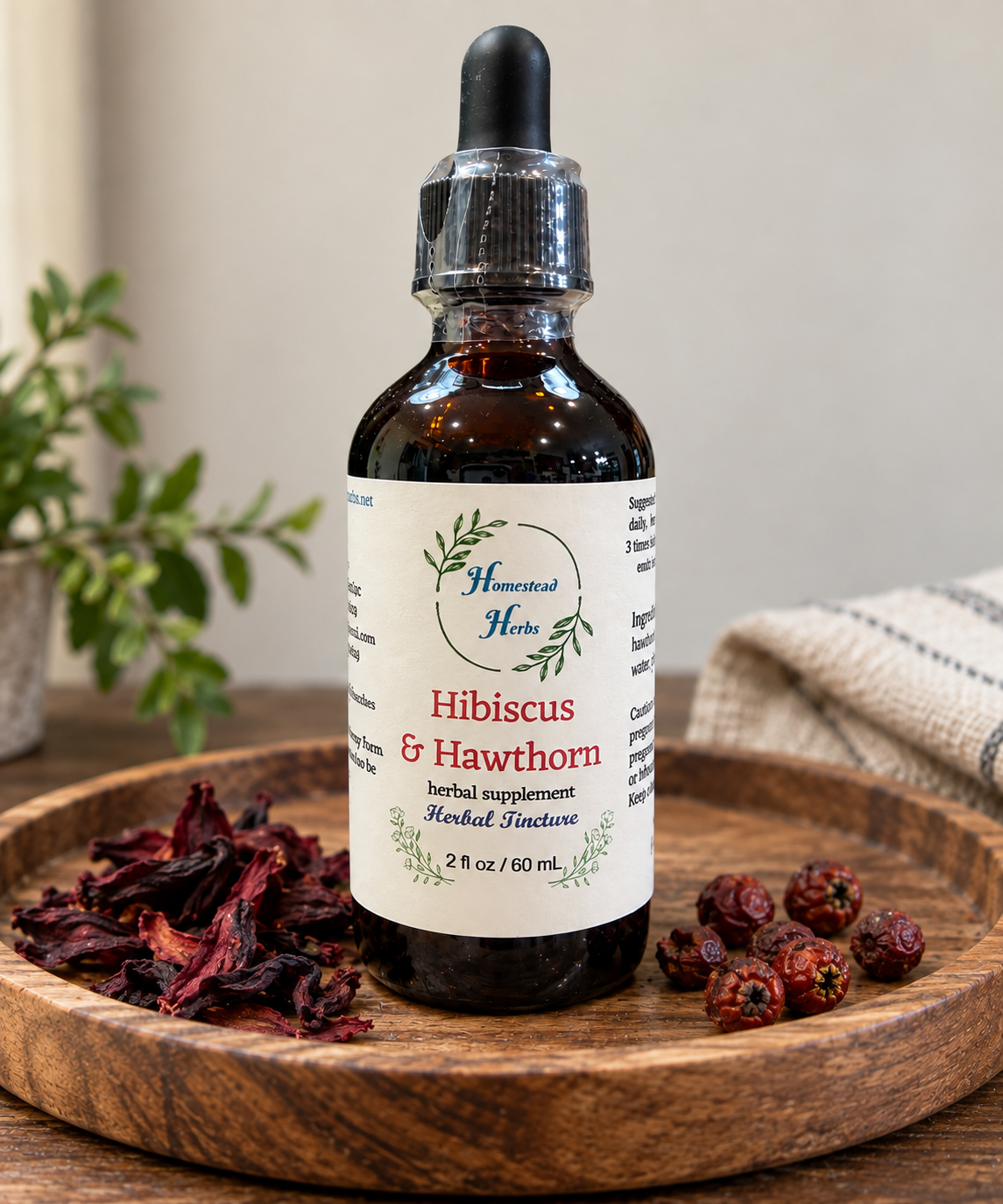 Hibiscus & Hawthorn Herbal tincture drops