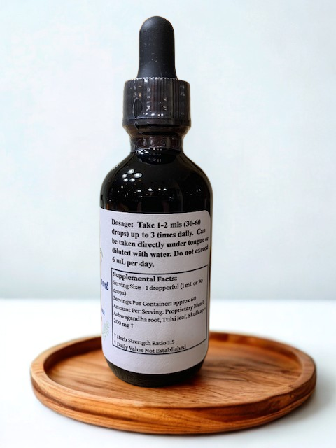 Stress Support Blend – Ashwagandha, Tulsi & Skullcap Tincture