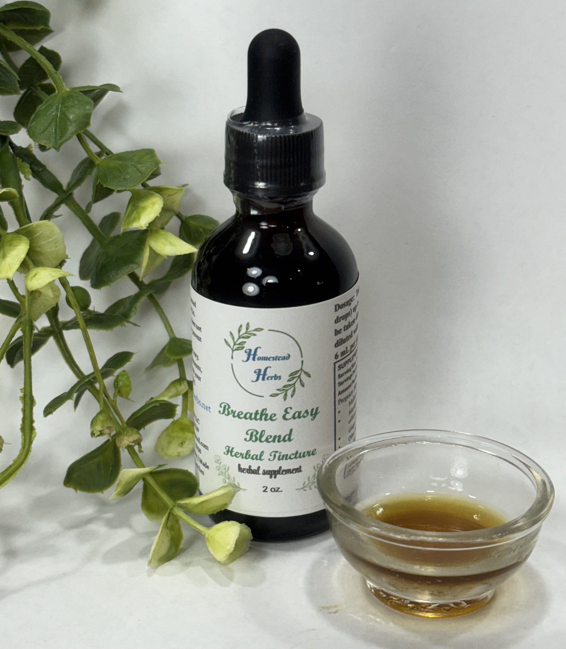 breathe easy lung support herbal tincture, lung herbal extract, mullein extract