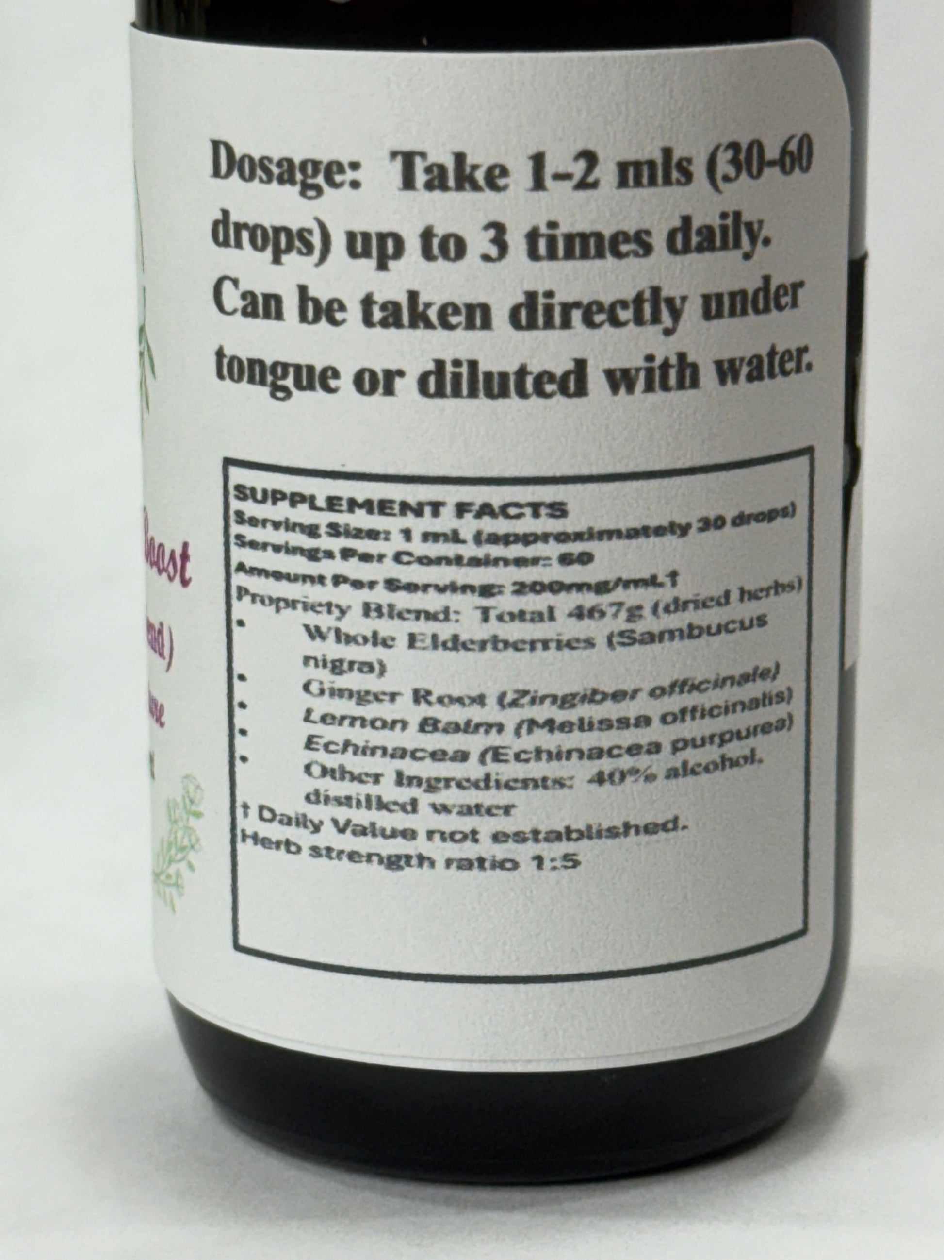 Elderberry and echinacea extract – handcrafted tincture for traditional immune support